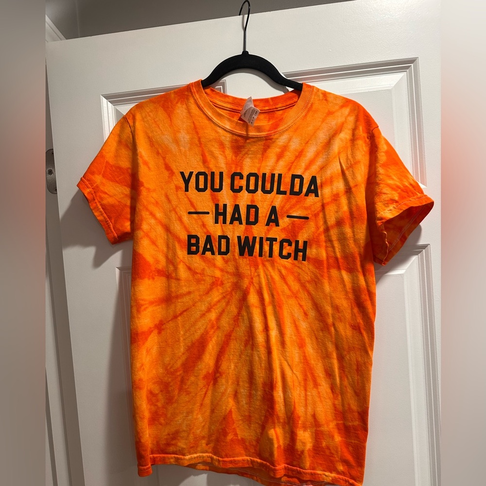 Orange Tie-Dye Graphic T-Shirt
